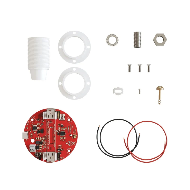 Kit électronique pour lampes à batterie 5V USB-C avec douille E14 filetée - Blanc