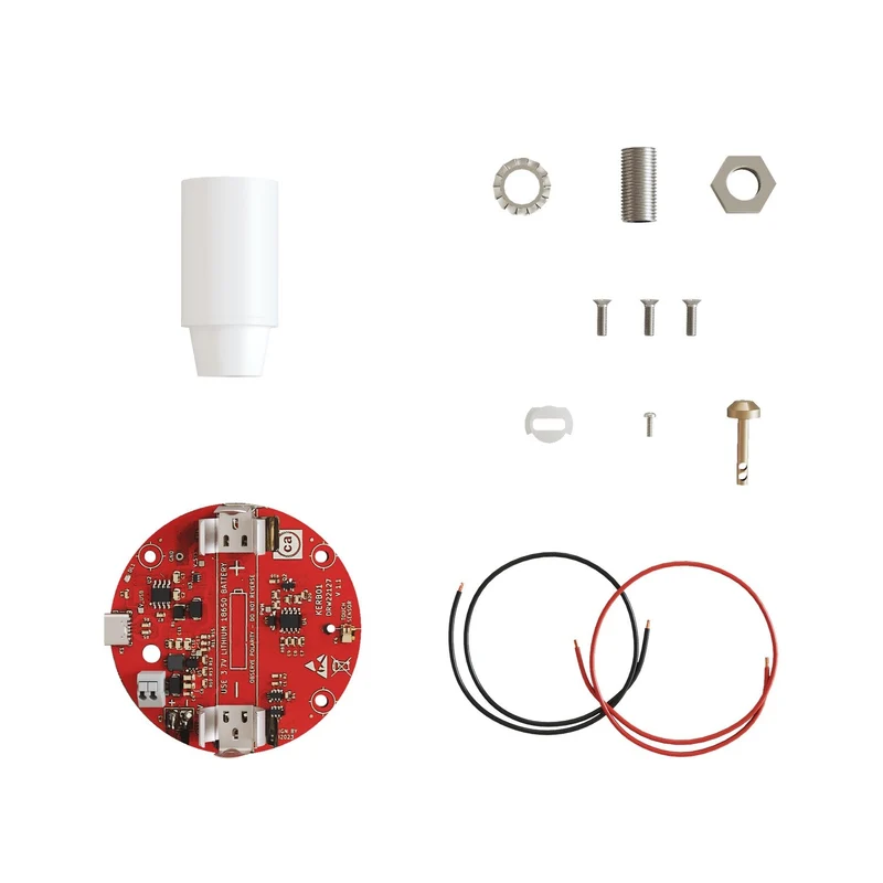 Kit électronique pour lampes à batterie 5V USB-C avec douille E14 lisse - Blanc