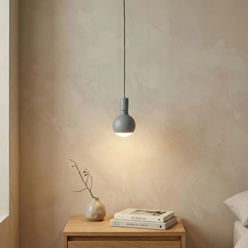 Lampe à suspension Filotto Metallico avec ampoule Lucia - Gris