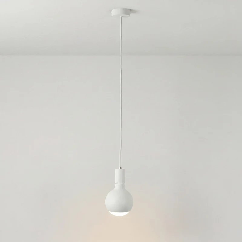 Lampe à suspension Filotto Metallico avec ampoule Lucia - Blanc