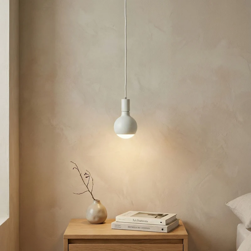 Lampe à suspension Filotto Metallico avec ampoule Lucia - Blanc