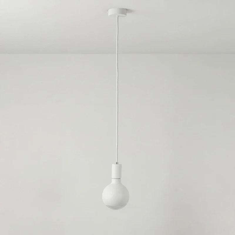 Lampe à suspension Filotto Metallico avec ampoule Lucia - Blanc