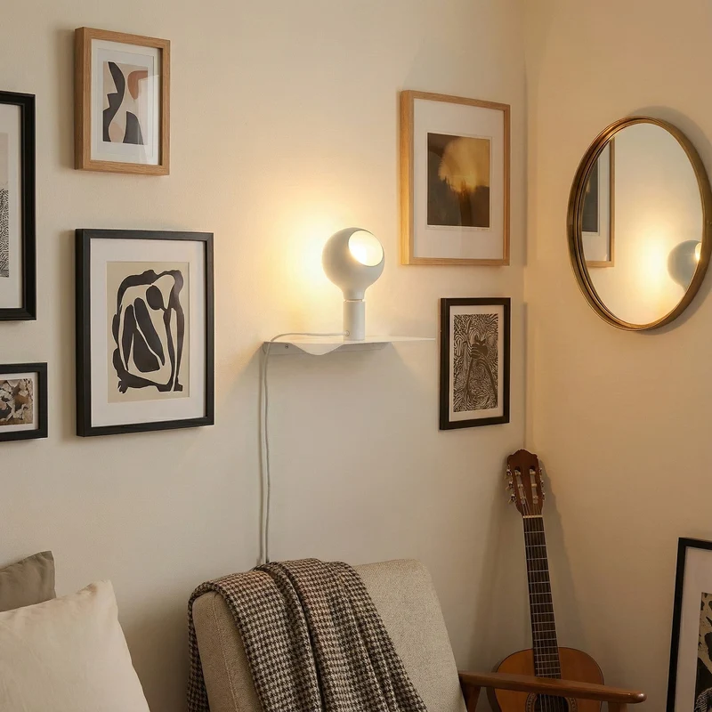 Combo Camo - Lampe avec étagère - Blanc