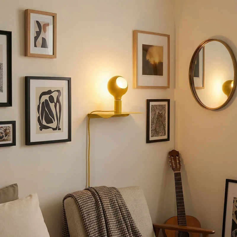 Combo Camo - Lampe avec étagère - Jaune