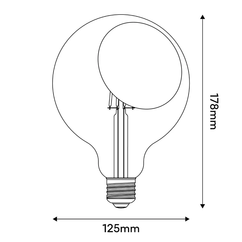 Ampoule LED Sofia G125 4,8W 806Lm E27 2700K Dimable - Gris