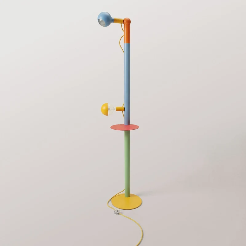 Rocco XXL - Lampe sur pied multicolore avec ampoule Maria et Camo