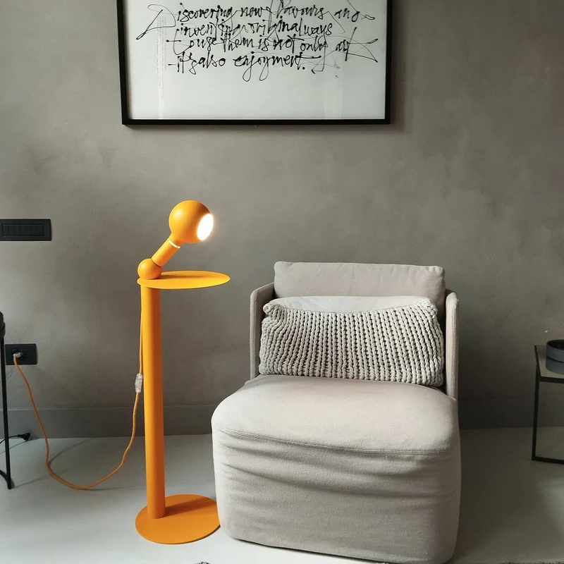Rocco - Lampadaire avec ampoule Camo - Jaune