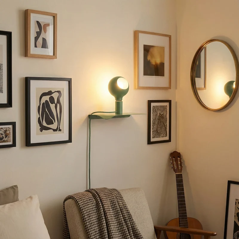 Combo Camo - Lampe avec étagère - Vert
