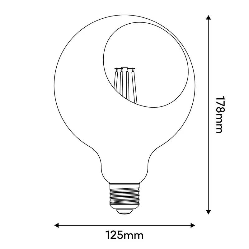 Ampoule LED Camo G125 4,8W 806Lm E27 2700K Dimmable - Vert