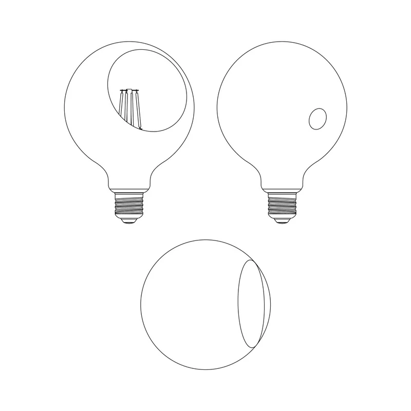 Ampoule LED Camo G125 4,8W 806Lm E27 2700K Dimmable - Bleu