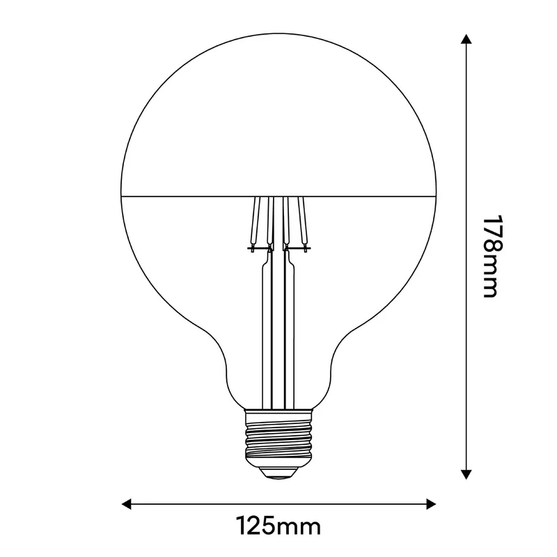 Ampoule LED Maria G125 4,8W 806Lm E27 2700K Dimmable - Bleu