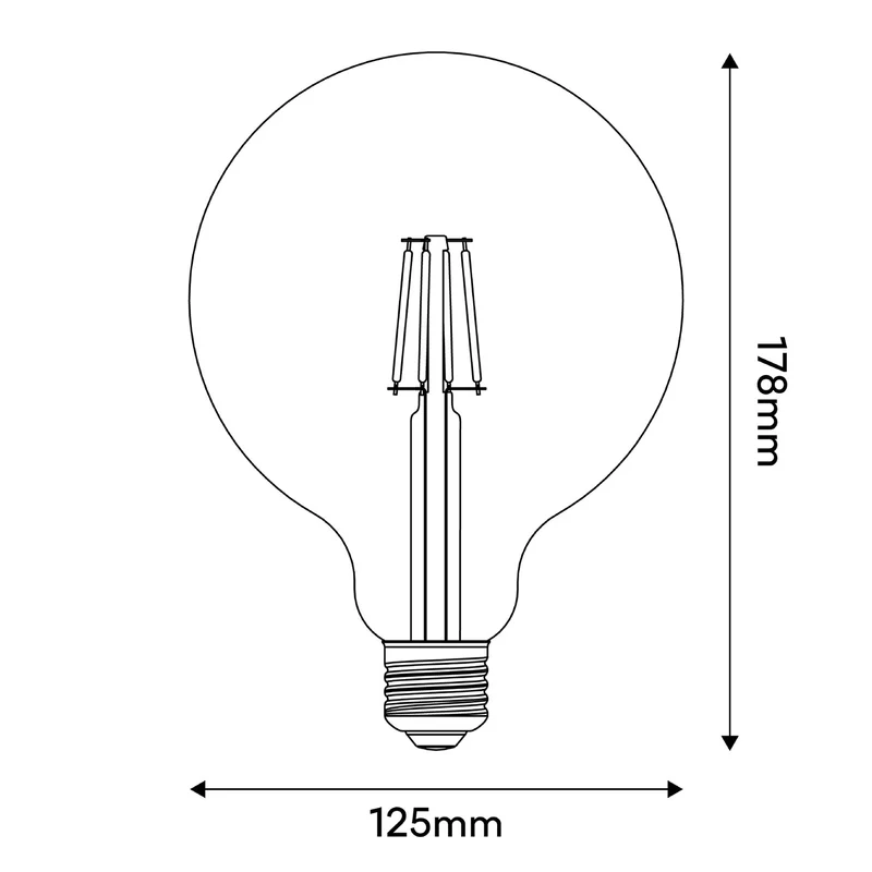 Ampoule LED Tattoo Dream G125 4,5W 470Lm E27 2700K Dimmable