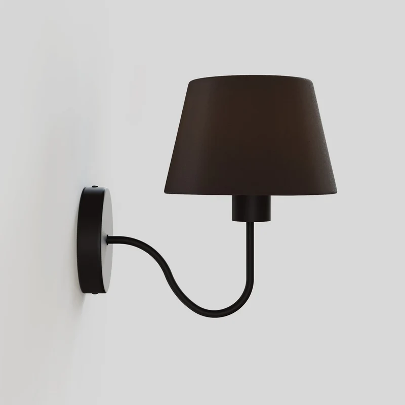 Applique Fermaluce avec extension en S et Abat-jour Impero - Noir et Or