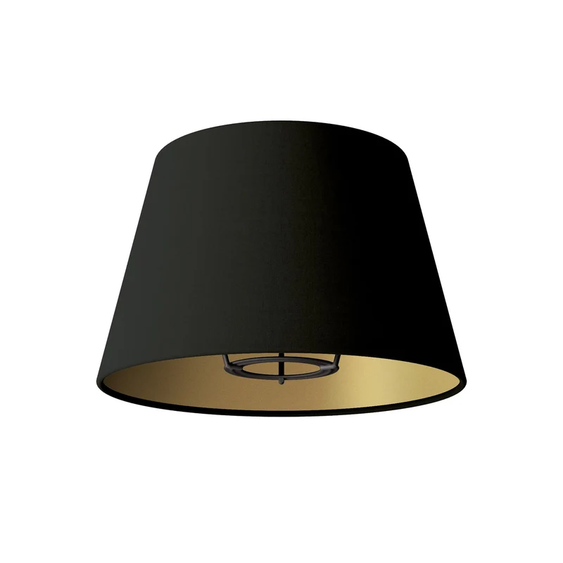 Applique Fermaluce avec extension en S et Abat-jour Impero - Noir et Or