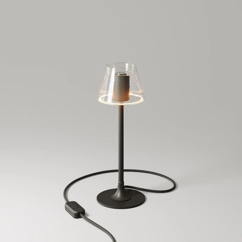 Lampe de table MAG-Y G07 avec base métallique ronde - Noir