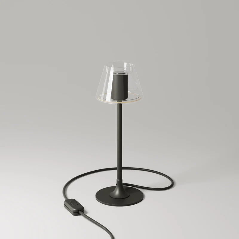 Lampe de table MAG-Y G07 avec base métallique ronde - Noir