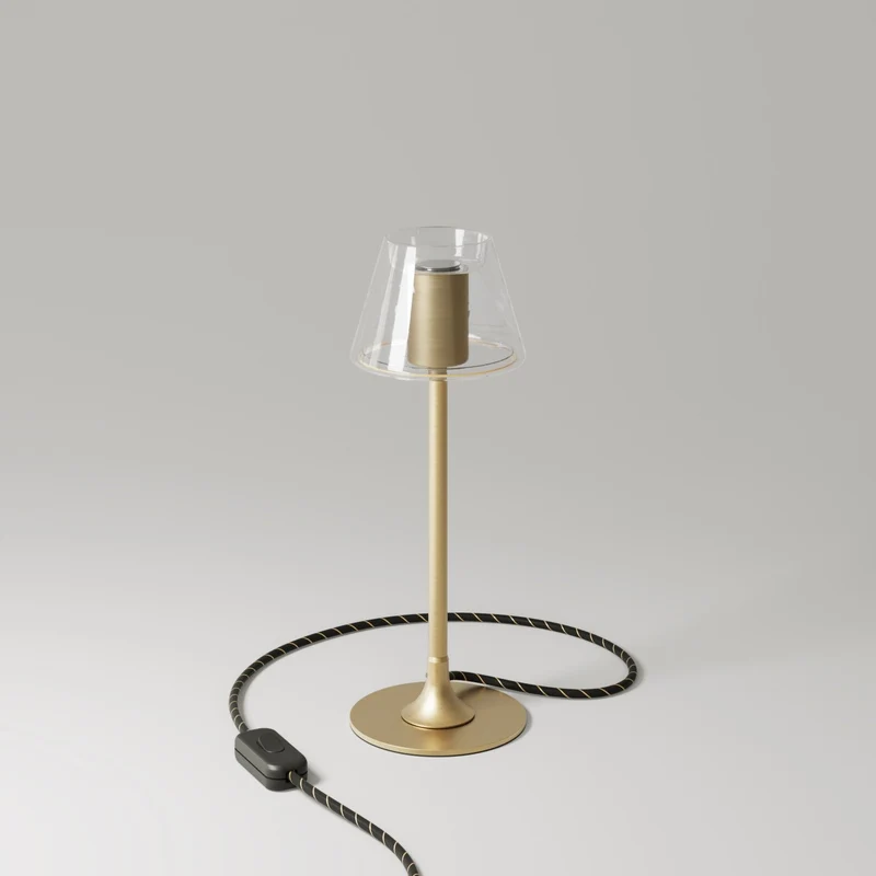 Lampe de table MAG-Y G07 avec base métallique ronde - Bronze satiné