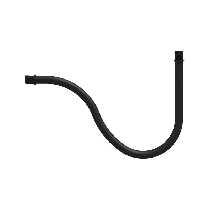Tube d’extension courbé en S pour lampe, 16,5 cm en métal – Noir
