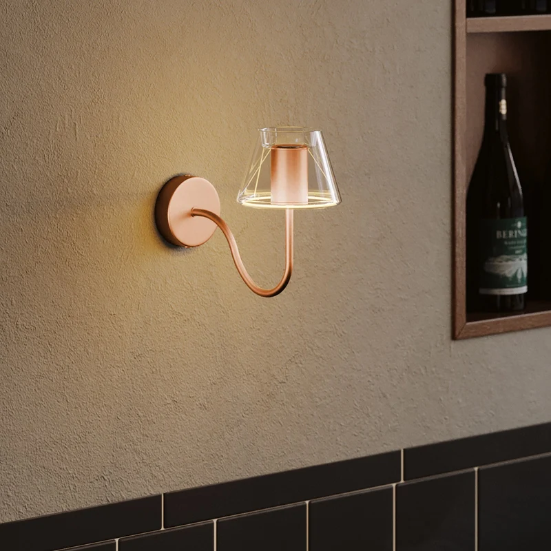 Tube courbé d’extension en S pour lampe, 16,5 cm en métal - Cuivre satiné