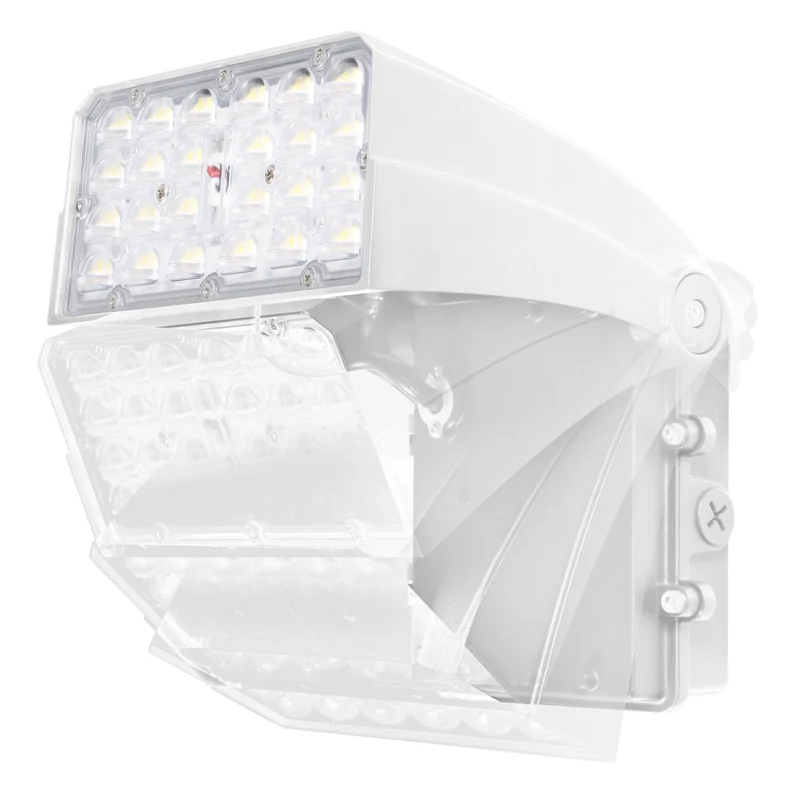 LEDVANCE Dual Selectable Slim LED Wall Pack, 10/20/30W, Dimmable, 3 CCT Selectable 3000/4000/5000K, 80 CRI, Photocell, White