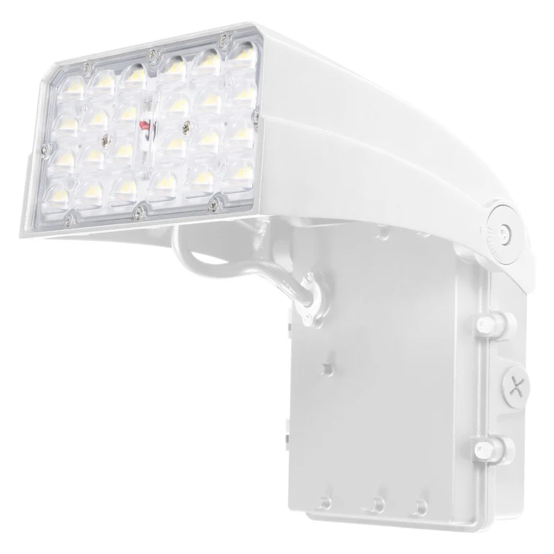 LEDVANCE Dual Selectable Slim LED Wall Pack, 10/20/30W, Dimmable, 3 CCT Selectable 3000/4000/5000K, 80 CRI, Photocell, White