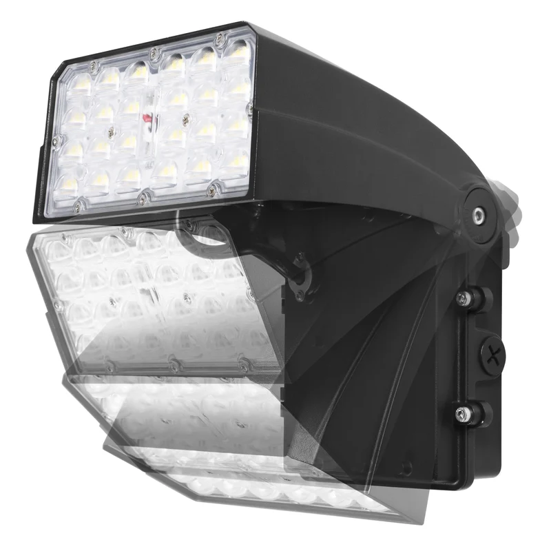 LEDVANCE Dual Selectable Slim LED Wall Pack, 10/20/30W, Dimmable, 3 CCT Selectable 3000/4000/5000K, 80 CRI, Photocell, Bronze