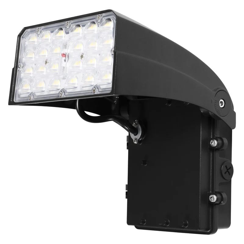LEDVANCE Dual Selectable Slim LED Wall Pack, 10/20/30W, Dimmable, 3 CCT Selectable 3000/4000/5000K, 80 CRI, Photocell, Black