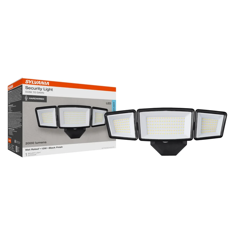 SYLVANIA 13W Dusk to Dawn Security LED Light, Hardwired, 2000 Lms, Wet Rated, 5000K, Daylight