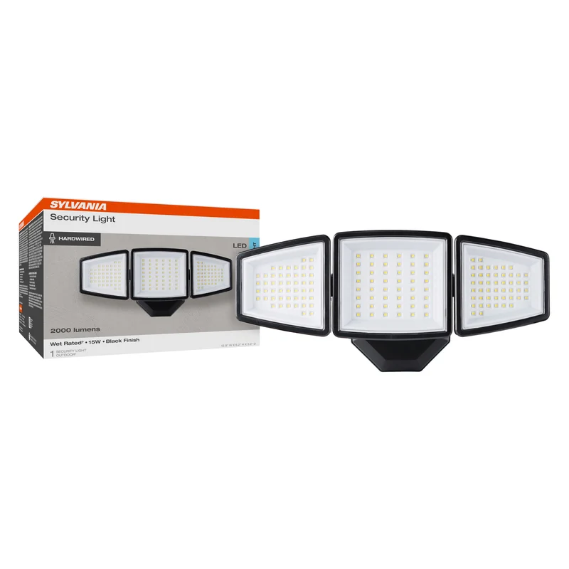 SYLVANIA 15W Security LED Light, Hardwired, 2000 Lms, Wet Rated, 5000K, Daylight