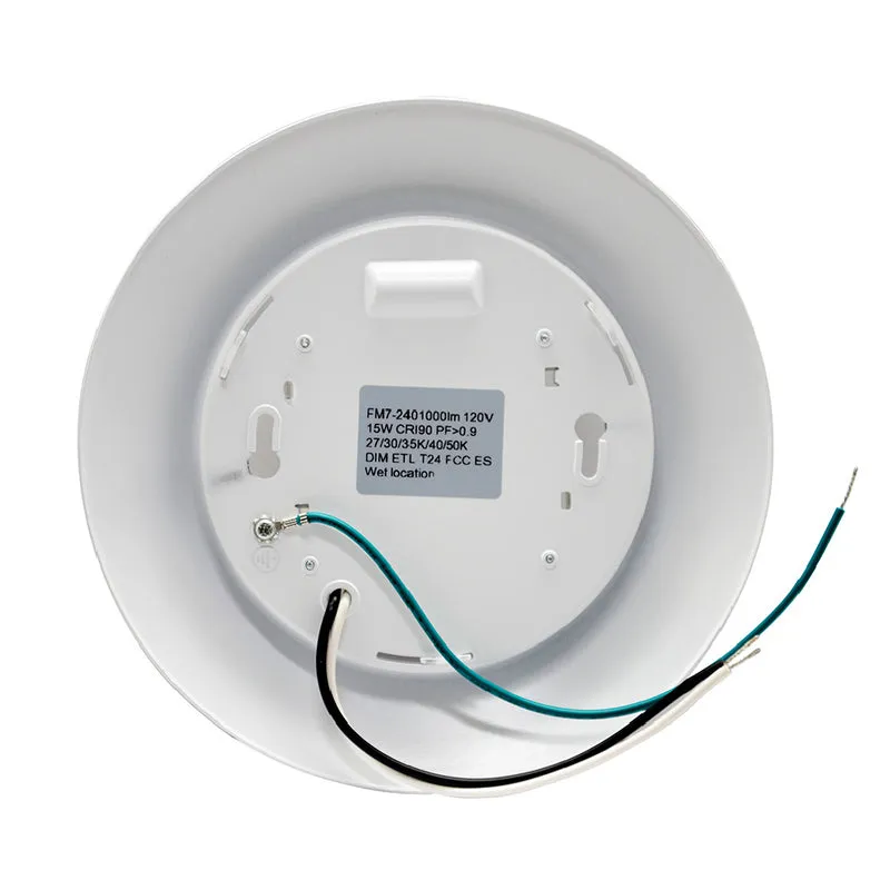 LEDVANCE 15W LED Light Disk, 5 CCT 2700/3000/3500/4000/5000K, Dimmable, 900 Lms, 90 CRI, Wet Rated, Frosted Finish
