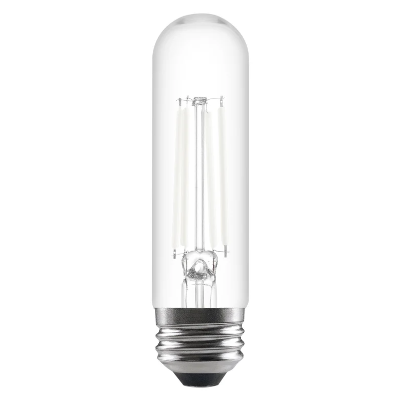 SYLVANIA T10 Clear LED White Filament Bulb, 7.5W, Dimmable, 800 Lms, Medium Base, 5000K, Daylight - 1 PK