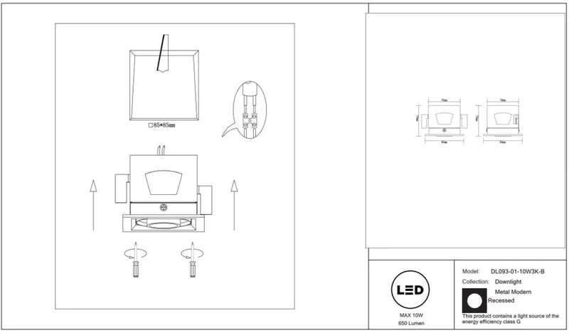 Spot | METAL MODERN (LED Carré)