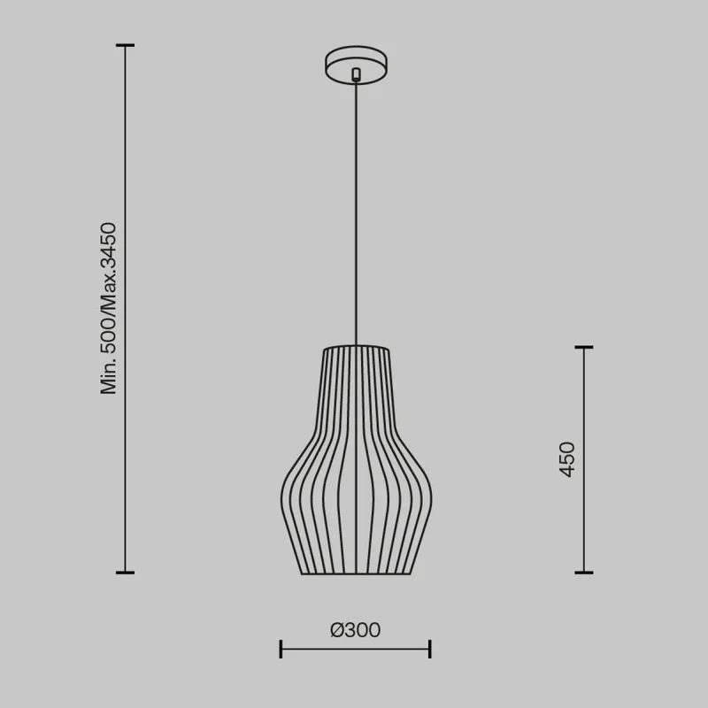 Suspension Luminaire | ROOTS (Cage Cylindrique)