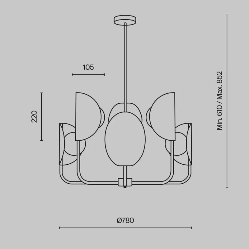 Suspension Luminaire | TROPIC (Couronne Martelée)