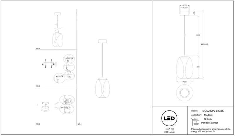 Suspension Luminaire | SPLASH (Globe)