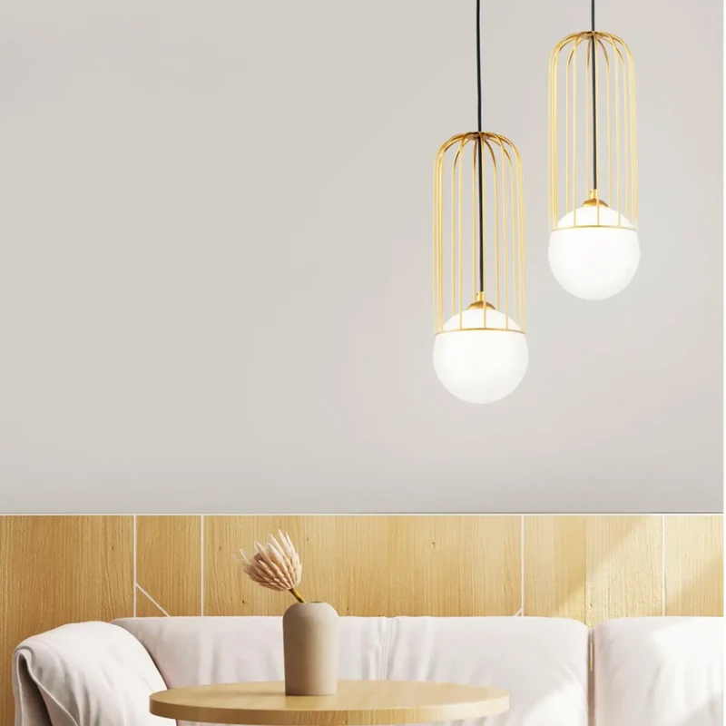 Suspension Luminaire | TELFORD (Cage Dorée)