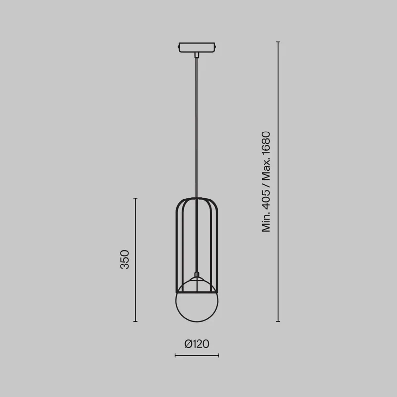 Suspension Luminaire | TELFORD (Cage Dorée)