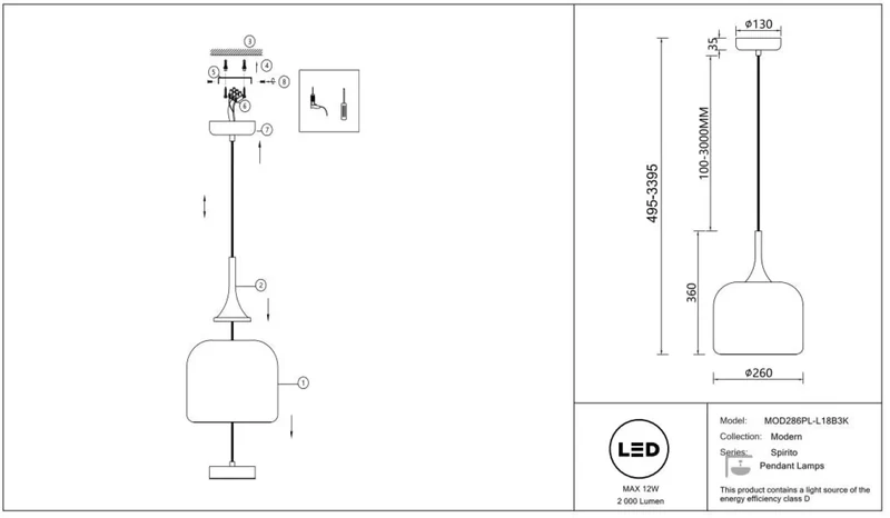 Suspension Luminaire | SPIRITO (Globe)