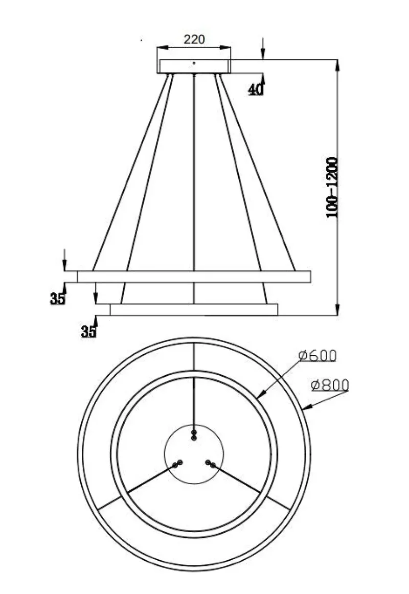 Suspension Luminaire | RIM (Deux Anneaux)