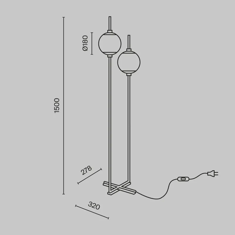 Lampadaire | SIXTH SENSE (Deux Globes)