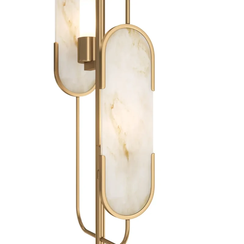 Lampadaire | MARMO (Pied Doré)