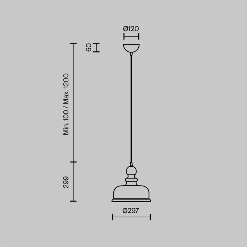 Suspension Luminaire | TONE (Globe Ambré)