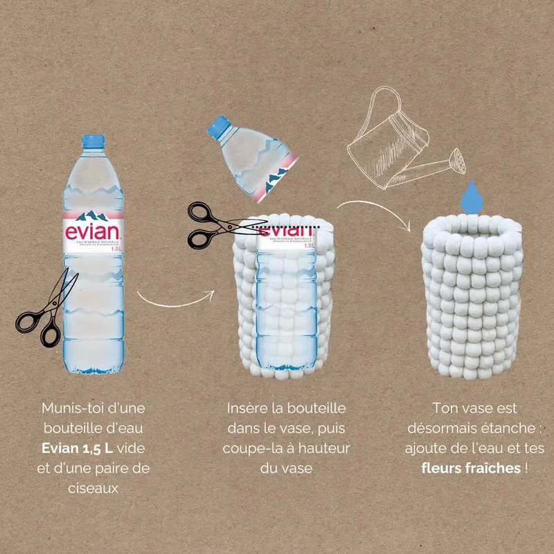Vase laine blanc
