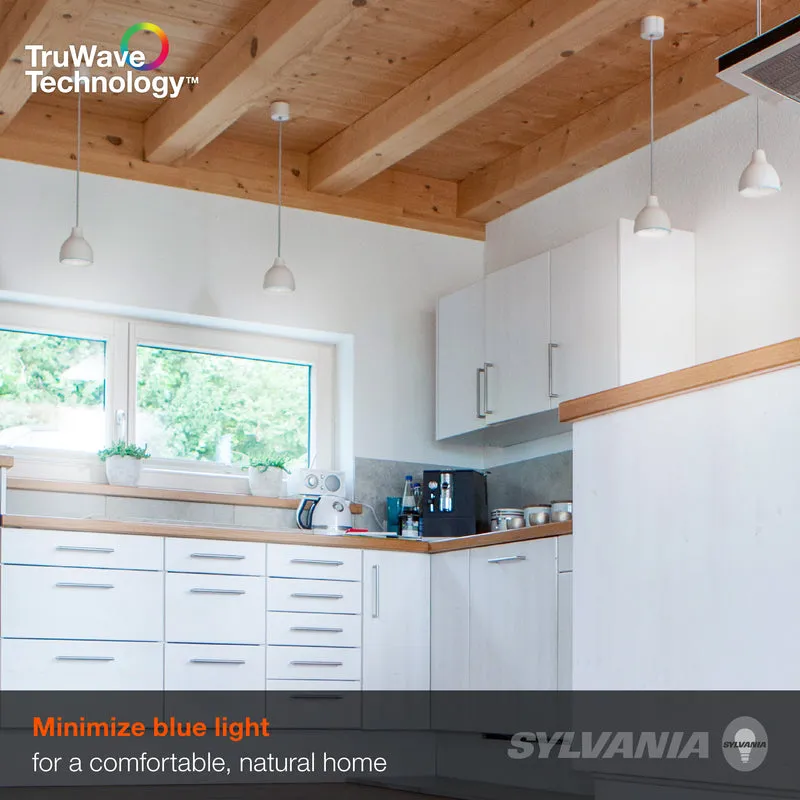 SYLVANIA LED TruWave BR40 Light Bulb, 85W = 12W, Dimmable, 5000K, Daylight - 2 PK