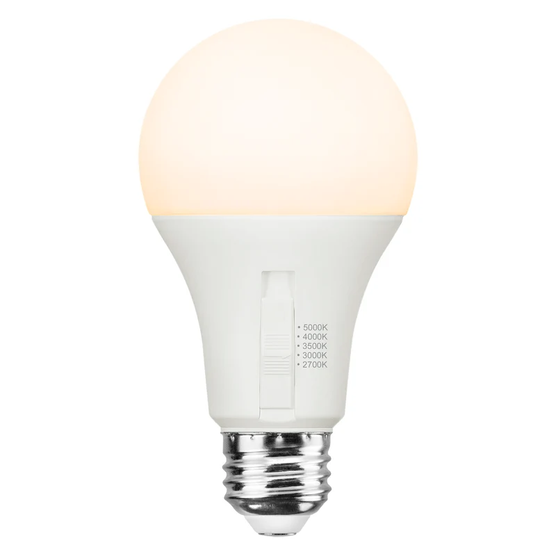 SYLVANIA TruWave A21 LED Light Bulb, 15W = 100W, 5 CCT Select 2700 / 3000 / 3500 / 4000 / 5000K, Dimmable, 1600 lms, Frosted Finish - 2 PK