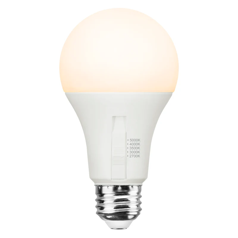 SYLVANIA TruWave A21 LED Light Bulb, 15W = 100W, 5 CCT Select 2700 / 3000 / 3500 / 4000 / 5000K, Dimmable, 1600 lms, Frosted Finish - 2 PK
