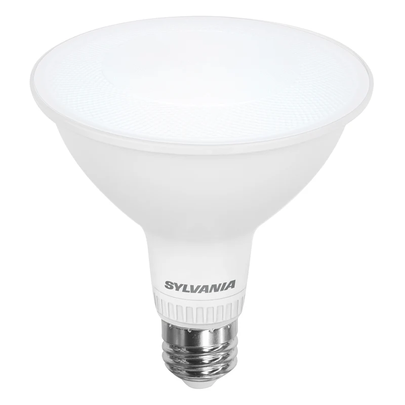 SYLVANIA TruWave PAR38 LED Light Bulb, 15.5W = 120W, 5 CCT Select 2700 / 3000 / 3500 / 4000 / 5000K, 40-Degree Angle, Dimmable, 1300 lms, Clear Finish