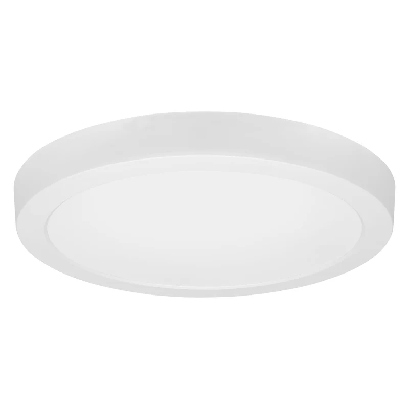 SYLVANIA 12" Flush Mount LED Fixture, 24W, 90 CRI, 1600 Lms, Hardwired, 3000K, White