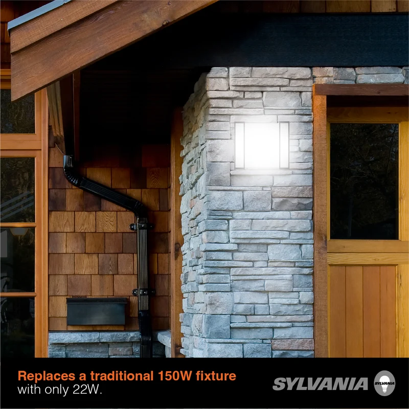 SYLVANIA 9" Hi-PerformaceLED Wall Sconce Light, 14W, 5 CCT (2700/3000/3500/4000/5000K), 1150 Lms, 90 CRI, Frosted
