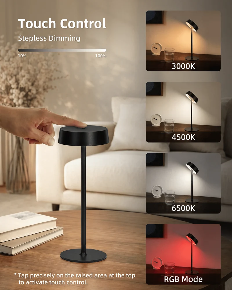 EZVALO EZTL04 Cordless RGB Table Lamp
